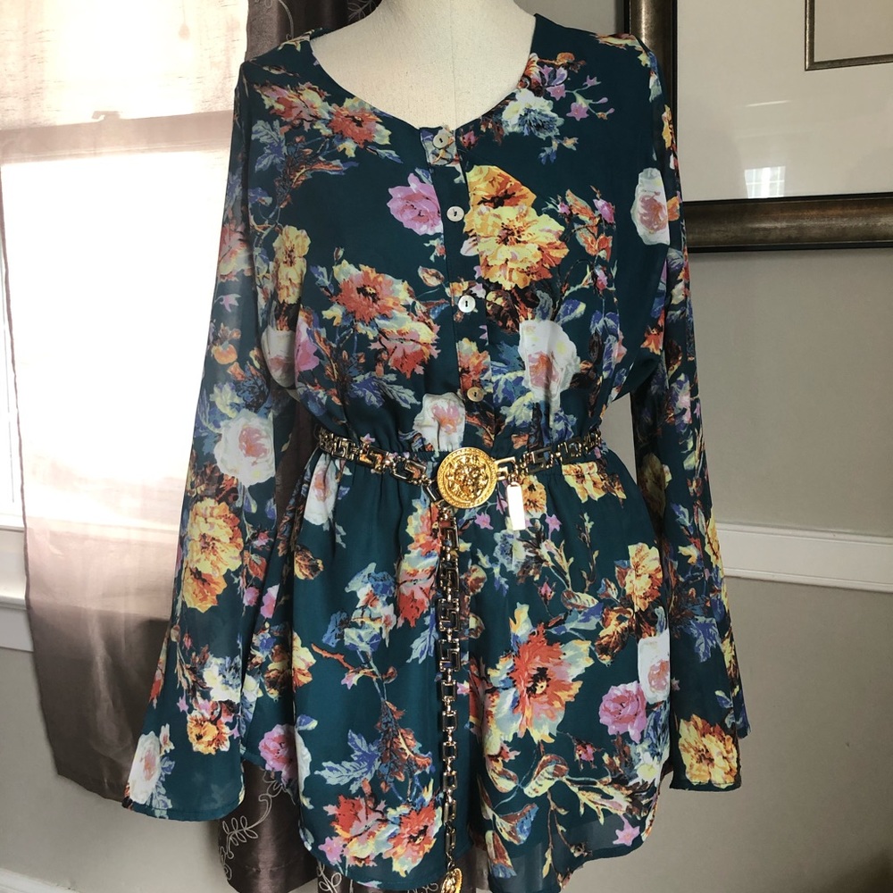 Show me your mumu floral jumper romper